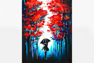 Paint Nite: Red Forest Black Umbrella (Ages 13 & up)
